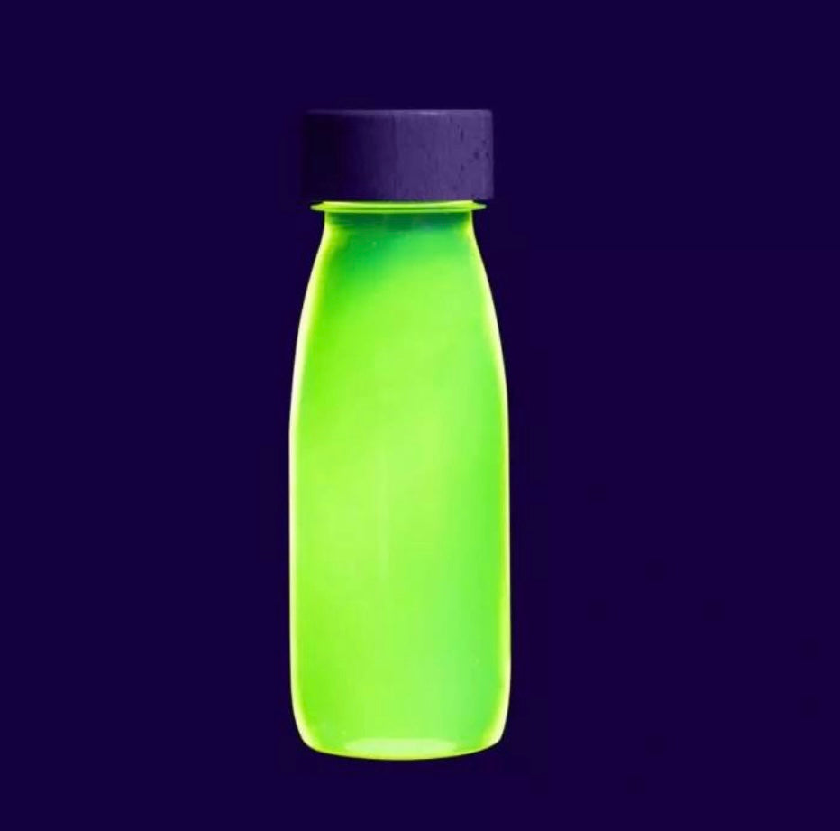 Botella sensorial fluorescente