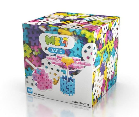 Meli BASIC constructor 200 piezas pastel